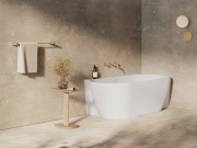 Ravak Vana Freedom Corner II Tec 175x86 L, volně stojící, bílá, krytka odtoku bílá