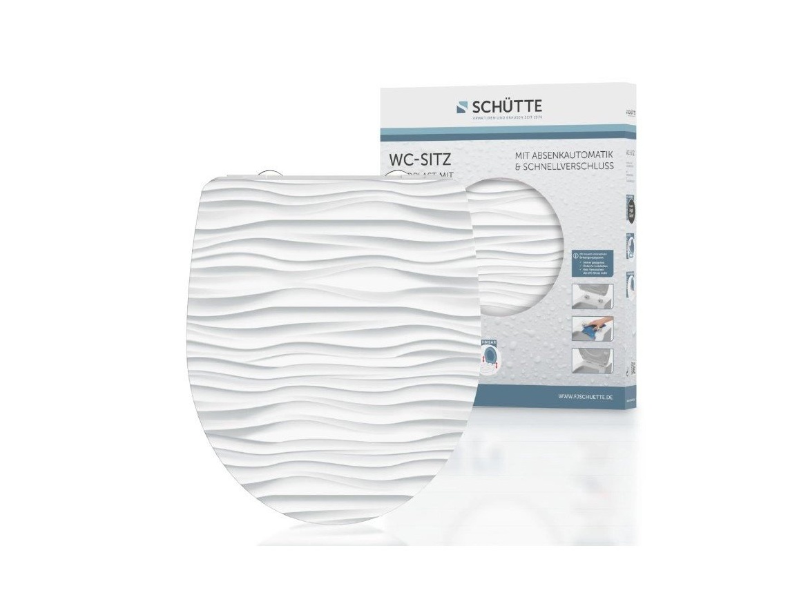 WC sedátka, záchodová prkna Schütte WHITE WAVE | Duroplast HG, Soft Close