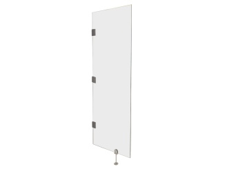 Gutta tető HD –  Guttavordach boční stěna HD stříbrná / čirá 180 x 60 cm