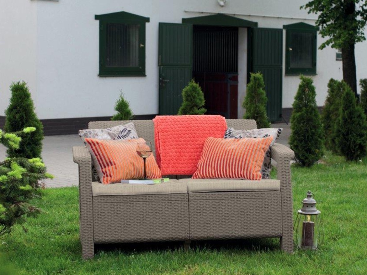 Záhradný nábytok grafitová Keter Pohovka Corfu