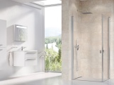 Ravak CRV1 90, biela matná+transparent