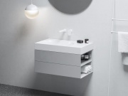 Ravak Umývadlo Lite 80/60 L, bez otvoru pre batériu, bez prepadu