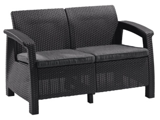 Kanapék –  Corfu love seat dvousedačka cappucccino antracit
