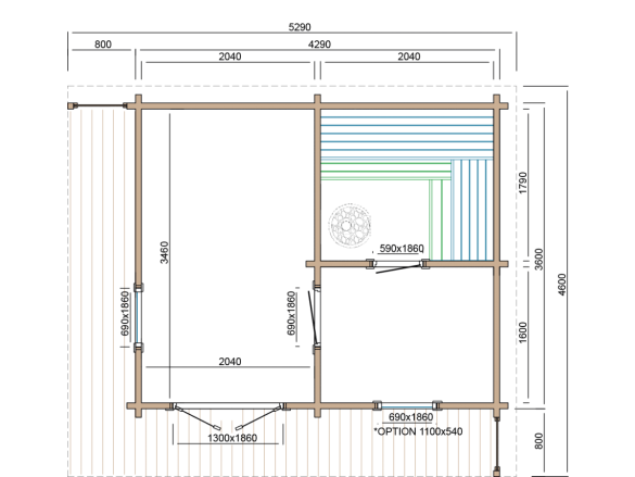 Sauna Tuindeco Puolanka 70