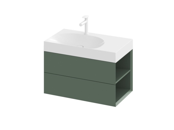 Ravak SD Lite 80 L skrinka pod umývadlo Grey Green