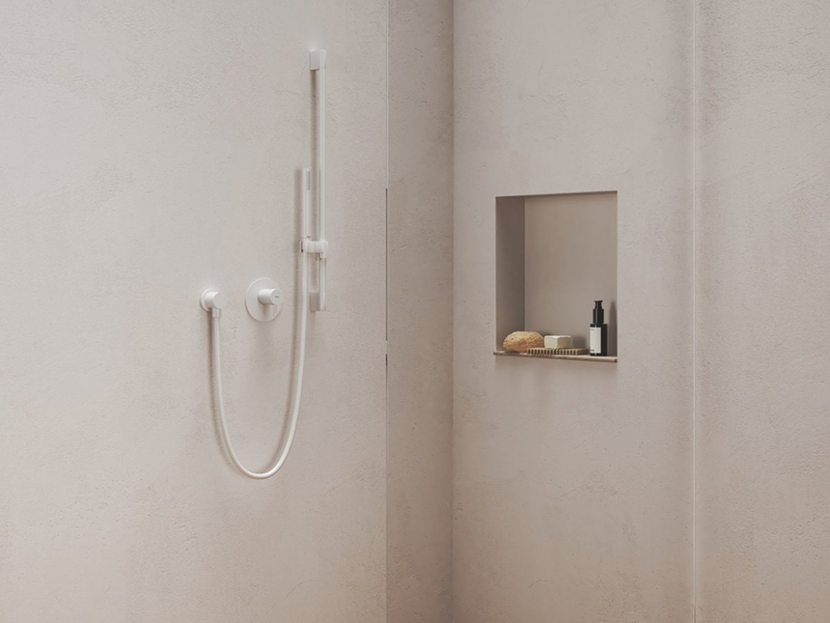 Ravak 974.60GLB Sprchová tyč s držákem, Gold Brushed