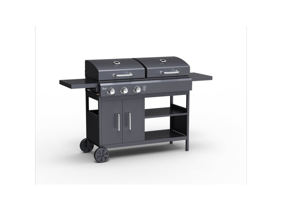 Hybridní gril  na plyn i dřevěné uhlí Activa Combo III