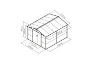 Plechový zahradní domek G21 GAH 884 - 277 x 319 cm, antracitový