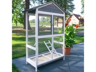 Chov zvierat –  Scobax Voliéra pro ptáky - velikost XL - šedá, 122 x 58 x 177 cm