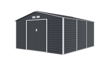 Plechový záhradný domček G21 GAH 1300 - 340 x 382 cm, antracitový