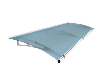 Vchodové stříšky Scobax –  Savespot Fine L 190 x 95 cm, stříbrná/modrá