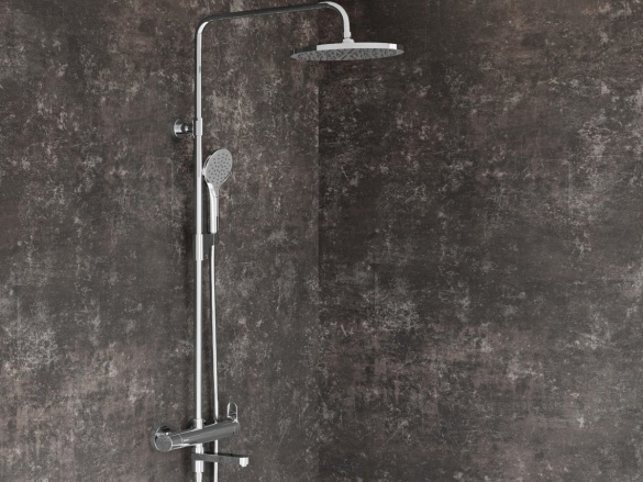 Ravak DS 092.00CR Sprchový sloup netermostatický, posuvný, s výtokem a sprchovým setem, chrom