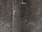 Ravak DS 092.00CR Sprchový stĺp netermostatický, posuvný, s výtokom a sprchovým setom, chróm