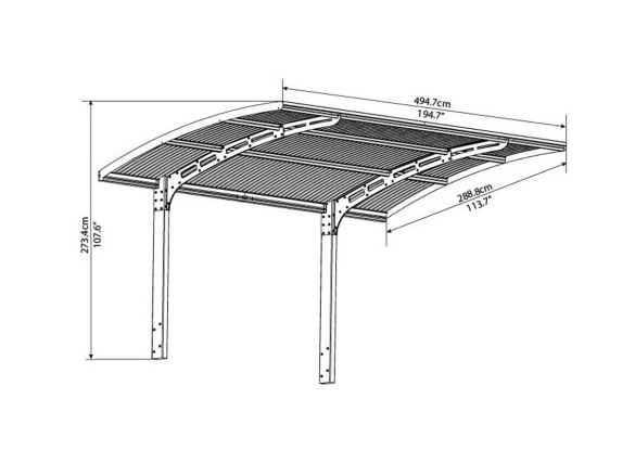 Gépkocsibeálló Palram Arizona