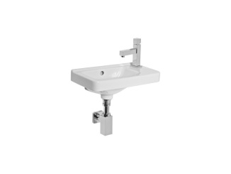 Umývátka –  JIKA Umývátko Cubito 45x25 cm, s otvorem vpravo, bílé, na stěnu, s přepadem, , H8114240001061