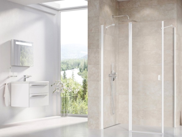 Ravak CPS 80, bílá matná+transparent