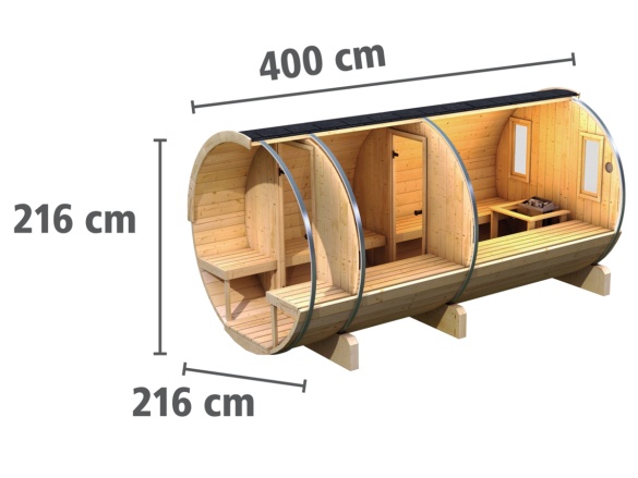 Finská sauna Karibu Fassauna 4