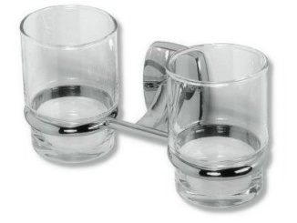 Koupelna a WC – Novaservis Držák kartáčků a pasty dvojitý Orfeus, sklo/chrom, , 6957,0