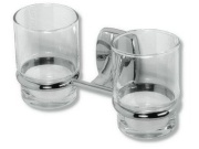 Novaservis Držák kartáčků a pasty dvojitý Orfeus, sklo/chrom, , 6957,0