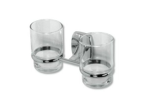 Novaservis Držák kartáčků a pasty dvojitý Orfeus, sklo/chrom, , 6957,0