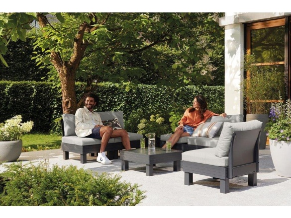 Keter Zahradní nábytek  Elements 5místný modulární set grafitový