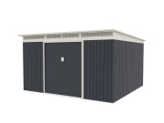 Plechový zahradní domek G21 GRAH 1132 - 340 x 333 cm, antracitový
