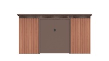 Lemezből készült kerti ház G21 GRAH 483 - 340 x 142 cm, hnědý