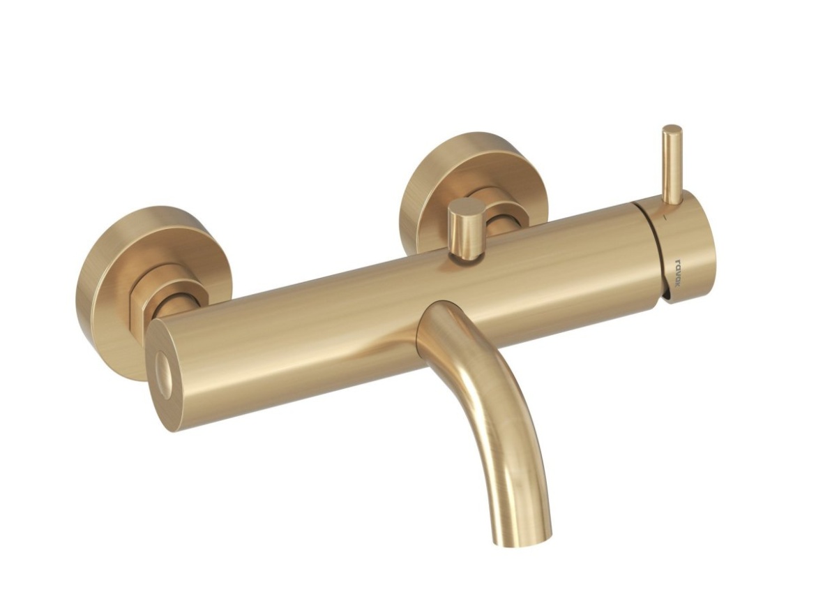 Ravak ES 022.60RGB Vaňová nástenná batéria bez sprchového setu, Rose Gold Brushed