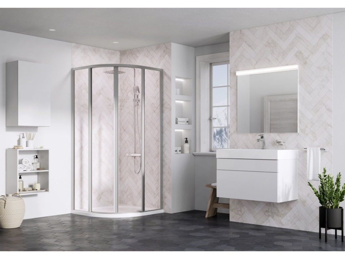 Ravak SKCP4 80x80 195, biela+transparent