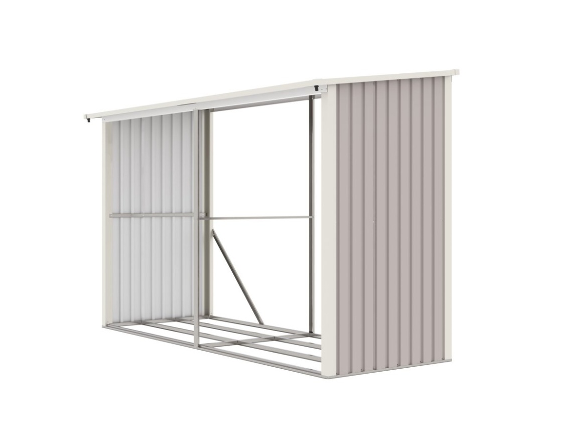 G21 Přístřešek na dřevo  WOH 682 - 302 x 119 cm, šedý