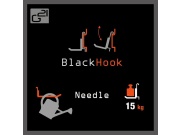G21 Závěsný systém  BlackHook needle 3,8 x 10 x 18 cm