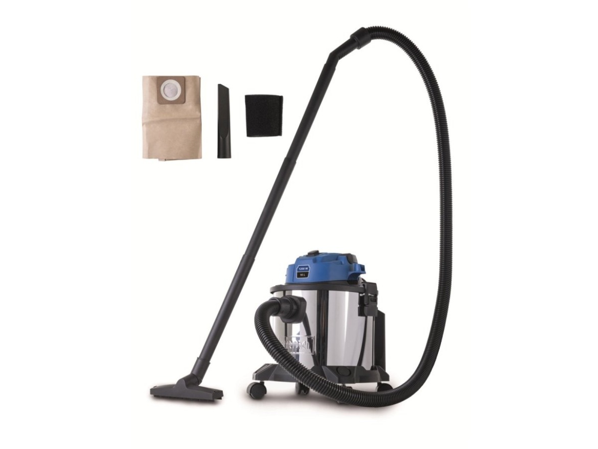 Ipari porszívó száraz/nedves porszívózáshoz 16 l Scheppach VC 16-GL