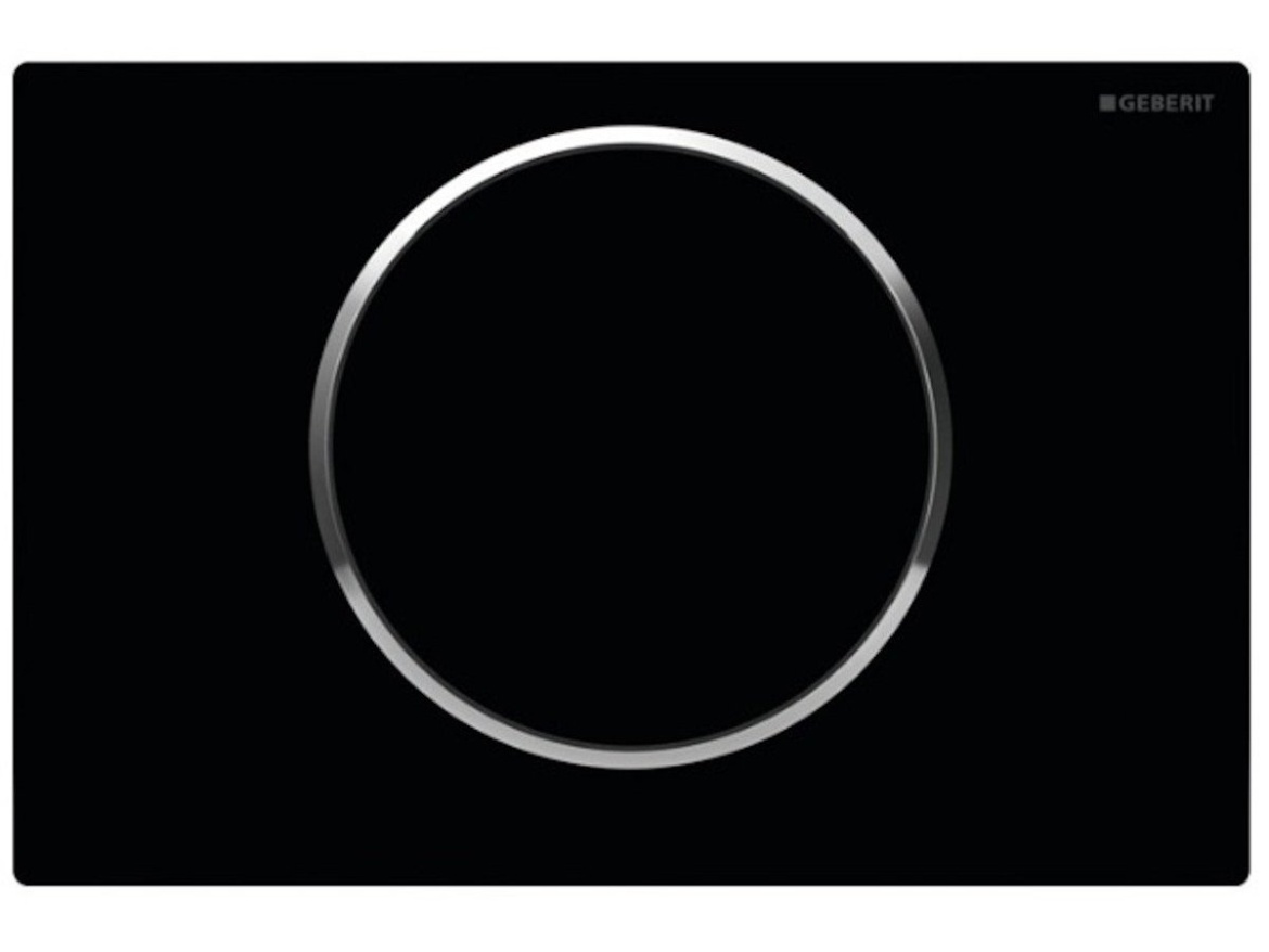 Geberit Deska ovládací GEBERIT SIGMA 10 černá/chrom lesk, 115.758.KM.5