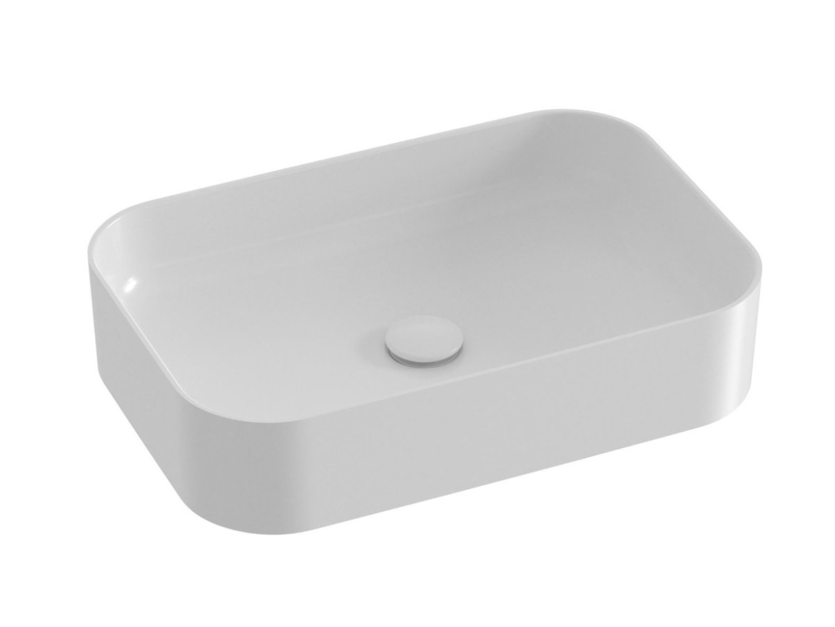 Ravak Umyvadlo Ceramic Slim R 55, bez otvoru pro baterii, bez přepadu, antracit