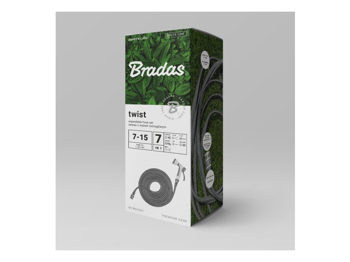 Bradas Zahradní hadice flexibilní TWIST 7,5m - 15m