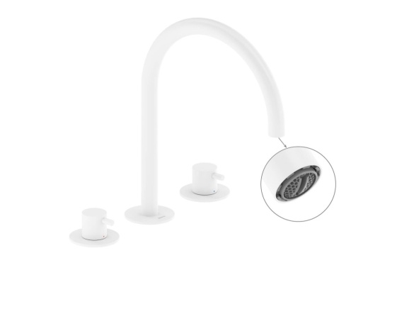 Ravak ES 018.60GLB Umyvadlová stojánková 3-otvorová baterie 270 mm bez výpusti, zlato kartáčované