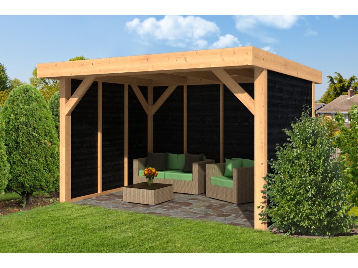 Tuindeco Ommen DIY Flat Roof black impregnated