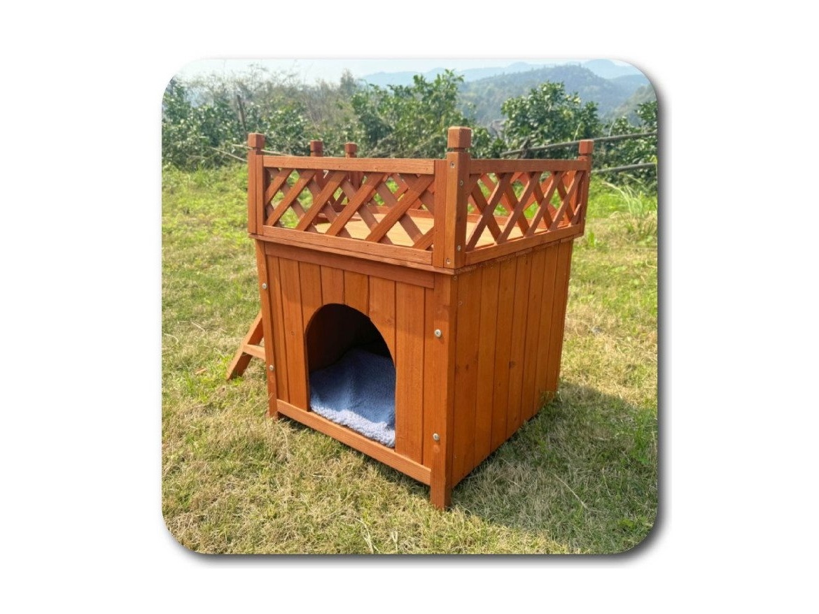 Scobax Villa ROSE | Dřevěný domeček pro mazlíčky - 72 x 58 x 64.5 cm