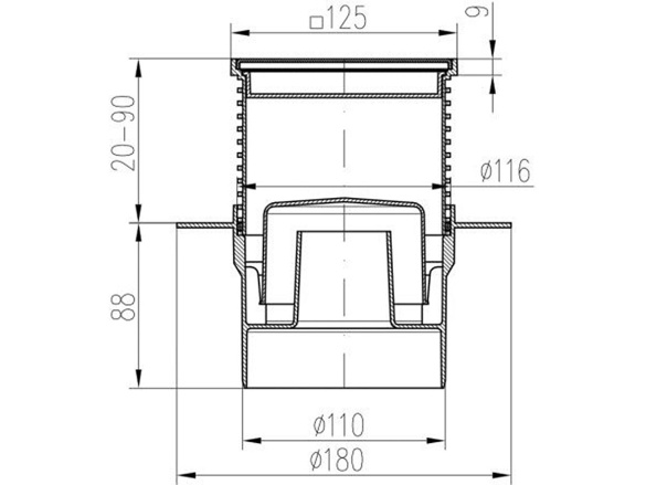 Vpusť Chuděj PVS 110 L2