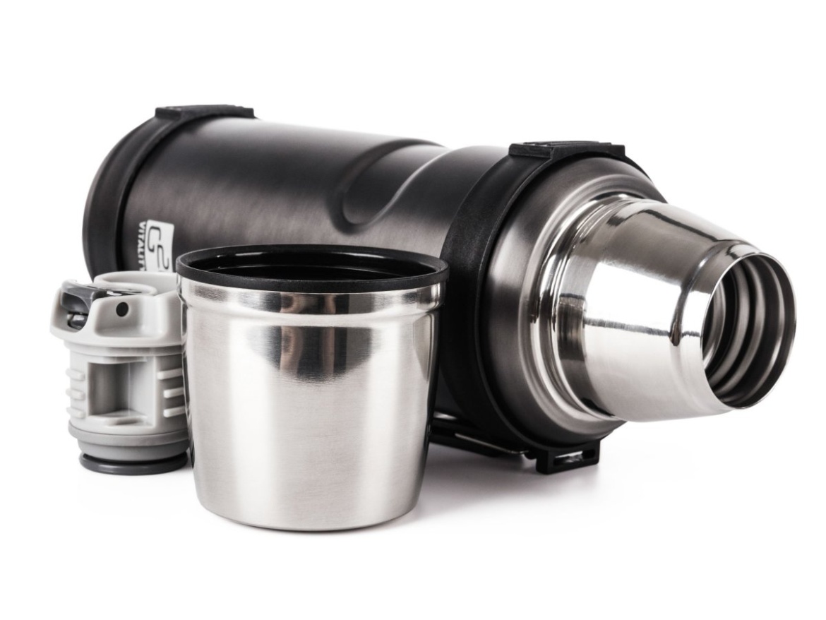 G21 Termoláhev  na pití, 1000 ml, ocelově šedá s rukojetí