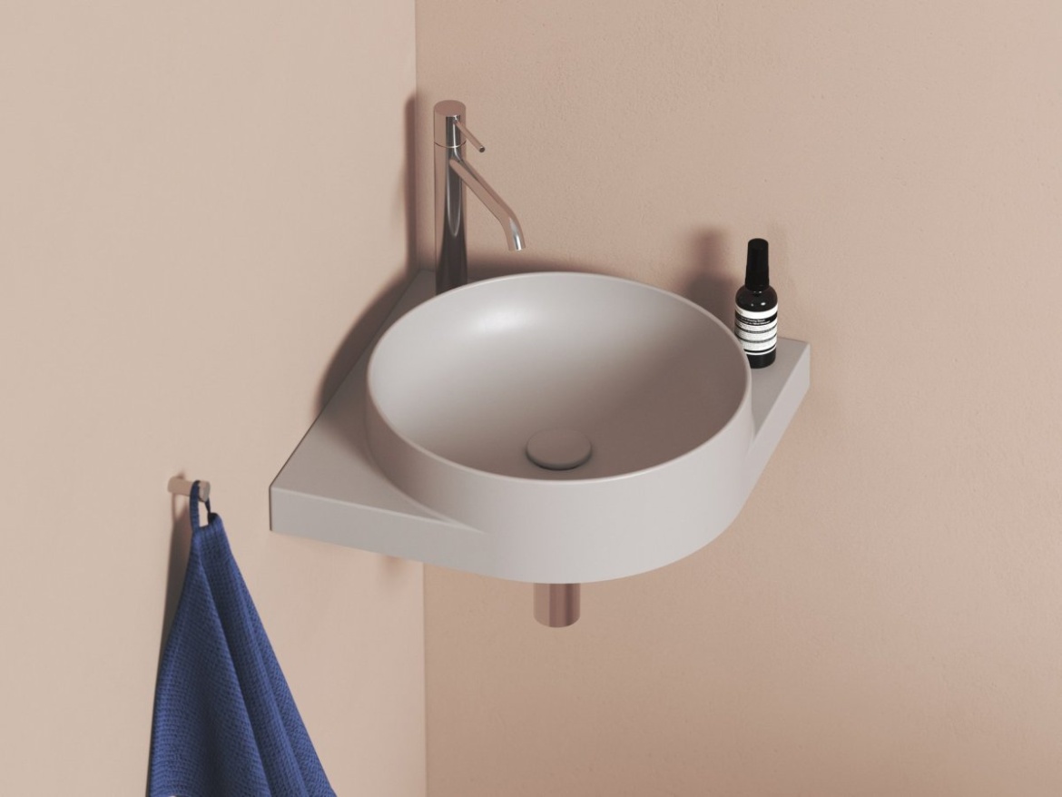 Ravak Umyvadlová pileta pevná Flat, keramická, černá matná