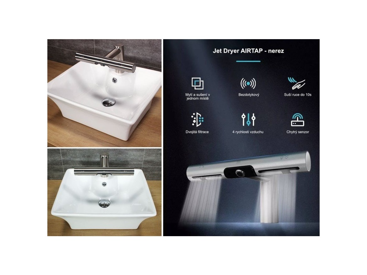 Vysoušeče rukou Jet Dryer AIRTAP 2v1 - kulatá