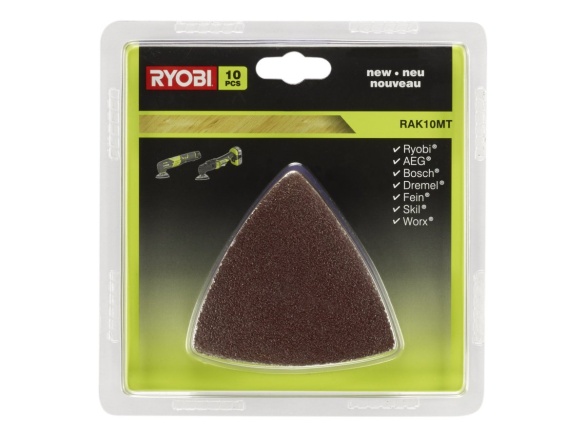 Sada 10 ks delta brusných papírů Ryobi RYOBI RAK 10 MT