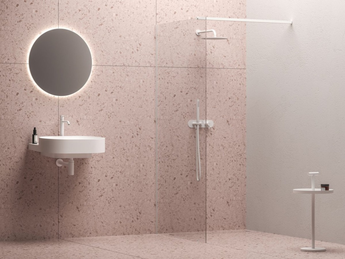 Ravak Walk-In Wall Set 110, biela matná+transparent