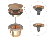 Ravak Umývadlová pileta ClickClack/pevná, zlato kefované