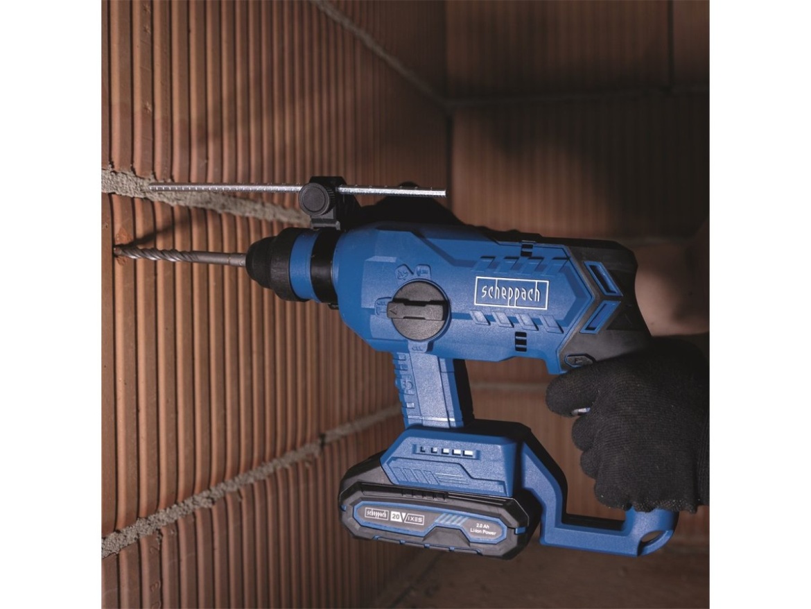20 V IXES aku vrtací/sekací kladivo (bez baterie a nabíječky) Scheppach BC-RHD230-X