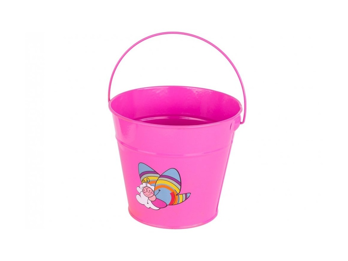 Floraland Dětský plechový kbelík růžový GR0138
