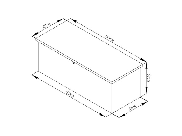 G21 Zahradní box  Denver 560 L, šedý plechový