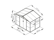 Plechový zahradní domek G21 GAH 529 - 277 x 191 cm, antracitový