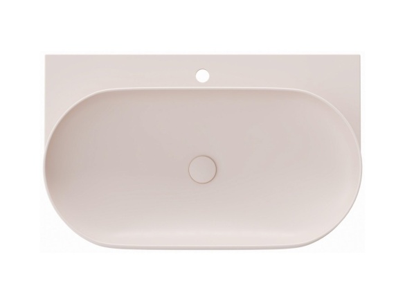 Ravak Umyvadlo Yard 80, s otvorem pro baterii, bez přepadu, Smoke Grey